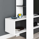 Mobile porta TV Troia bianco antracite con anta a ribalta