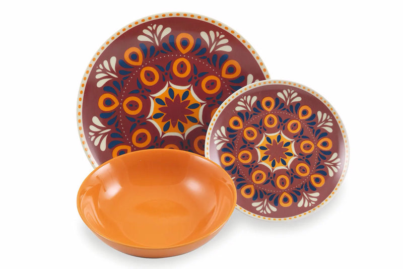 Servizio Piatti 18 Pezzi in Porcellana Multicolor VdE Tivoli 1996 Shiraz