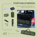 Set Brandina da Campeggio con Materasso Gonfiabile Cuscino Sacco Letto e Borsa di Trasporto Verde