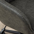 Sedia Operativa da Ufficio Reclinabile 59x60x90-100 cm Altezza Regolabile in Similpelle Grigia
