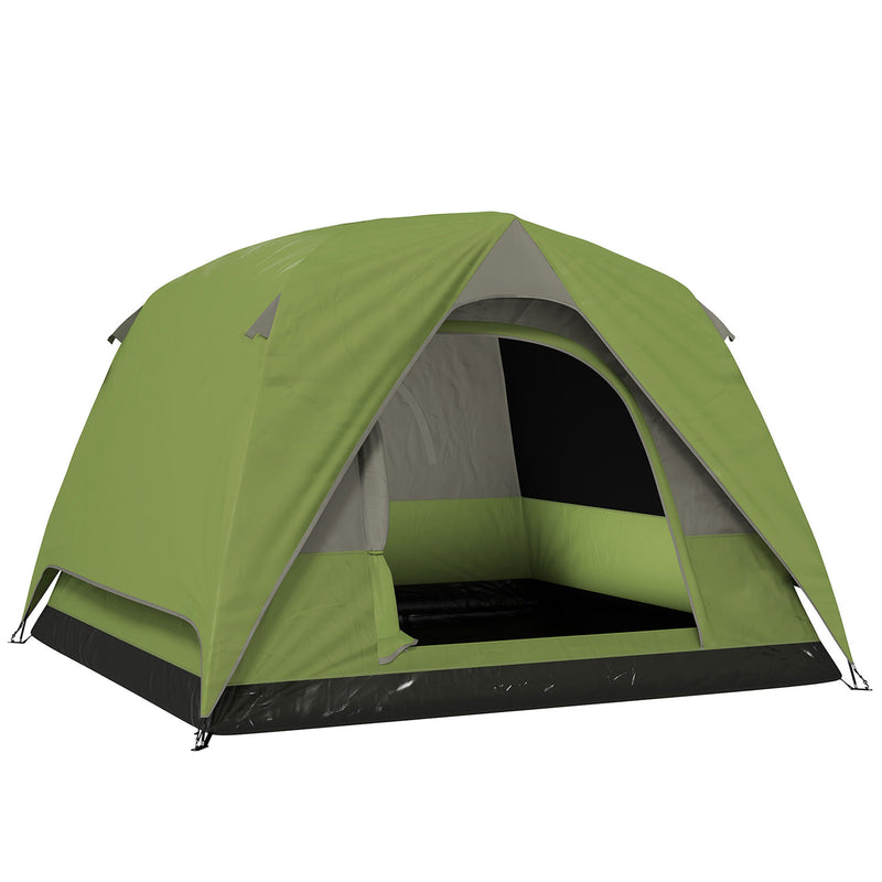 Tenda da Campeggio per 3 Persone Impermeabile 200x200x135H cm Impermeabile con Tasca e Gancio per Lanterna Verde   