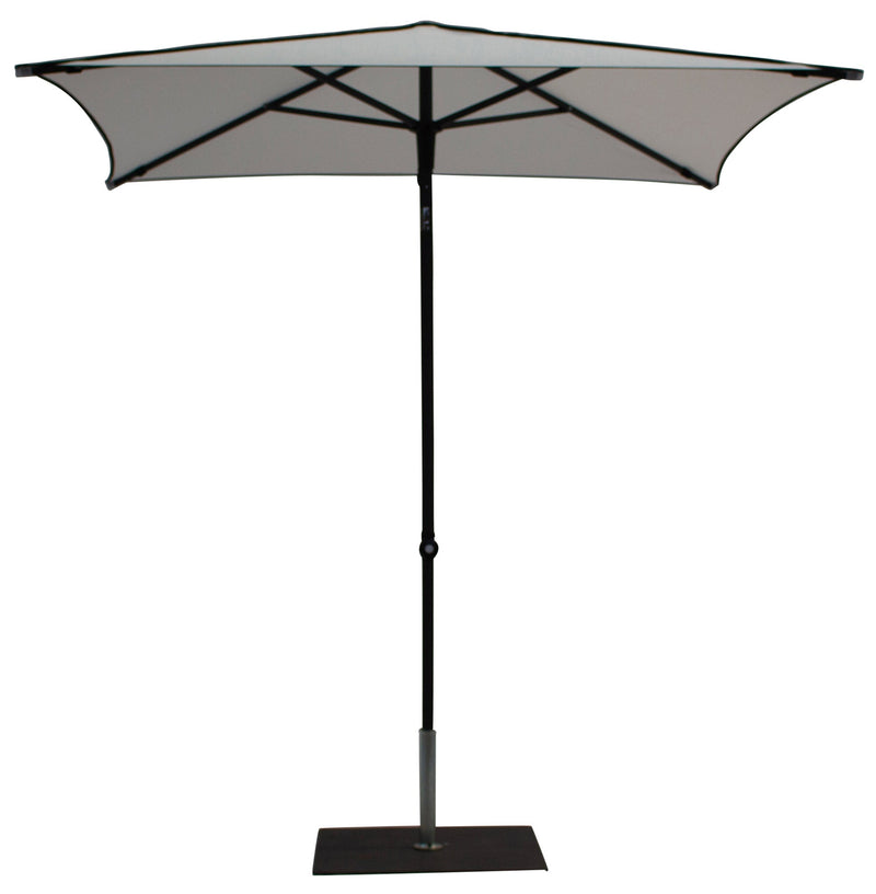 Ombrellone da Giardino 2x2 m Palo Ø38 mm in Alluminio Tessuto Dralon Acrilico Border Bianco