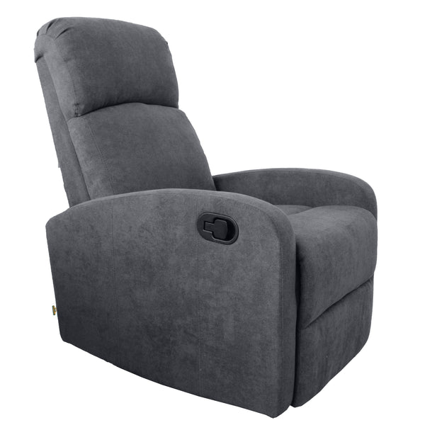 acquista Fauteuil relax inclinable manuel 75x65x101 cm en tissu gris
