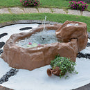 Laghetto Artificiale Roccia Fuori Terra 220x140x40/60 cm 270 Litri