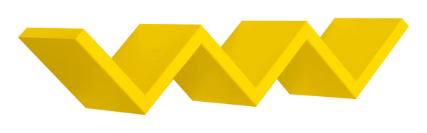 Etagère murale bibliothèque Zigzag 56x15,5 cm en bois fibre de foudre jaune canari acquista
