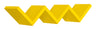 Etagère murale bibliothèque Zigzag 56x15,5 cm en bois fibre de foudre jaune canari