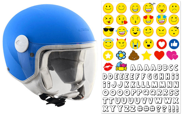 Casque Demi-Jet pour Enfants Visière Longue CGM Magic Smile 205S Bleu Mat Différentes Tailles online