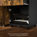 Cassettiera Portadocumenti da Ufficio Ripiano e 2 Cassetti 40x35x60 cm Marrone e Nero 