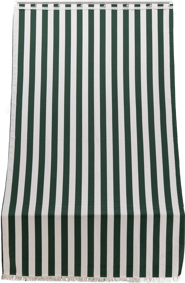 sconto Auvent en polyester pour chevauchement avec anneaux Rainier à rayures vertes différentes tailles