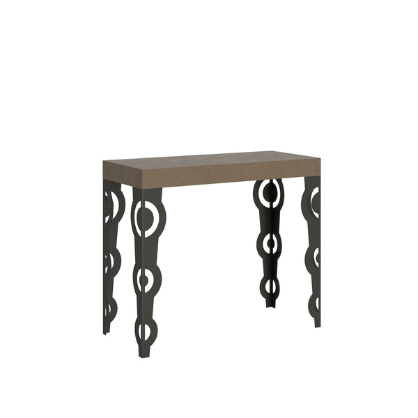 prezzo Consolle Allungabile 90-300x40x77 cm Karamay Tortora Telaio Antracite