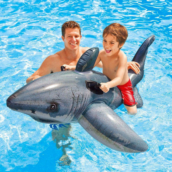 Intex Matelas gonflable à chevaucher en forme de requin pour enfants 173x107 cm online