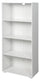 Bibliothèque 4 étagères 60x30x130 cm en MDF Blanc