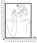 Pannello da Muro Woman With Flowers 60x1x80 cm in Ferro 