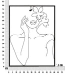 Pannello da Muro Woman With Flowers 60x1x80 cm in Ferro 