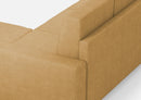 Divano 2 Posti con Pouf 148x155x85 cm Sakar in Tessuto Ocra