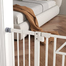 Cancelletto per Cani taglia Piccola e Media 74-100x76 cm in Acciaio e PA Bianco