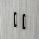 Armadio Guardaroba 2 Ante 80x50x179 cm in Legno MDF e Acciaio Grigio