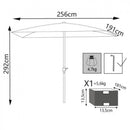 Ombrellone da Giardino 2x3 m Palo Ø38 mm Poly Eco in Acciaio Antracite