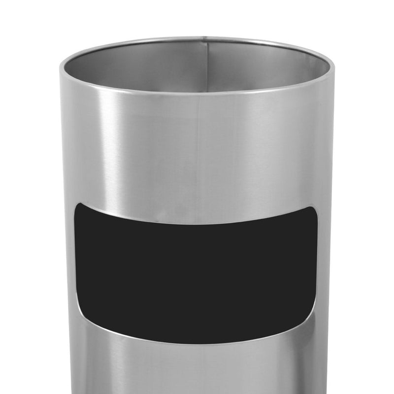 Cestino Gettacarte Posacenere Ø24,7 cm in Acciaio 10L per Interno Esterno