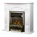 Camino Elettrico da Pavimento 88,3x95x30 cm Effetto Fiamma 2000W Clasic & Meridian Bianco