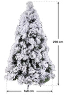 Albero di Natale Artificiale Adami Monte Bianco Verde Innevato Varie Misure