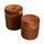 Lot de 2 poufs de rangement Ø35 cm et Ø39 cm en tissu velours Sienne