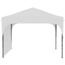 Gazebo da Giardino  ad Altezza Regolabile su 3 Livelli 3x3m in Poliestere e Acciaio Bianco