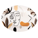 Vassoio Ø33x45 cm  in Ceramica VdE Tivoli 1996 Face to grey 