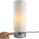 Lampada da Comodino Abat Jour con Paralume in Poliestere E27 Ø10,8x30 cm  Bianca