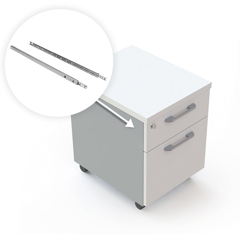 Guide per Cassetti a Sfera 17 x 182 mm Estrazione Parziale Zincato 5 Pezzi Emuca