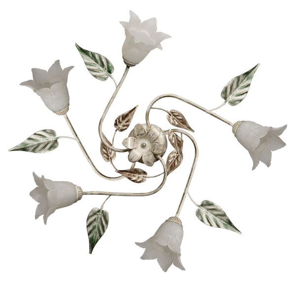 acquista Plafonnier 5xE14 Verre Paille Vieilli E-Energy Arianna