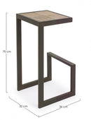 Sgabello Bar Blocks H70 in Metallo