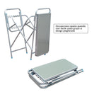Tavolino da Campeggio Picnic Pieghevole in Alluminio 154.5x40.5x82 cm 