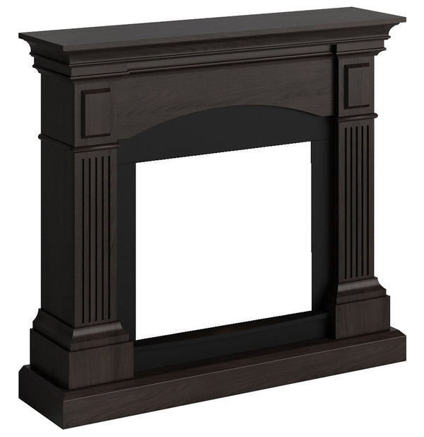 Cadre de Cheminée en Bois MDF 113,7x102,2x28,2 cm Tagu Magna Espresso Wengè sconto