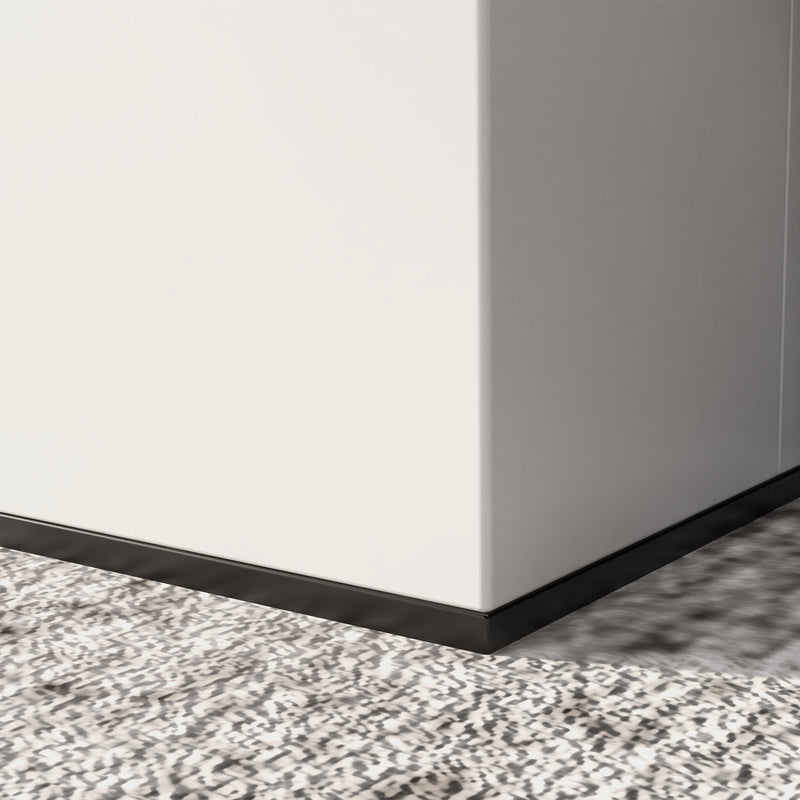 Camino a Bioetanolo da Pavimento 38x38x100 cm Bruciatore 1,2L Bianco