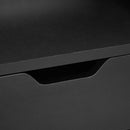 Set 2 Comodini Sospesi 40x30x19,5 cm in Truciolato Nero