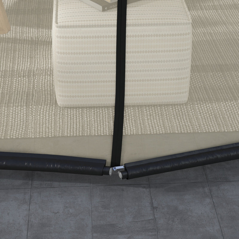 Zanzariera per Ombrellone 3x2,3 m Regolabile a Rete Fitta con Apertura a Cerniera Beige   