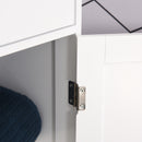 Mobile Colonna Bagno Salvaspazio con Armadietto Cassetto e Ripiani 40x27x171,5 cm in MDF Bianco