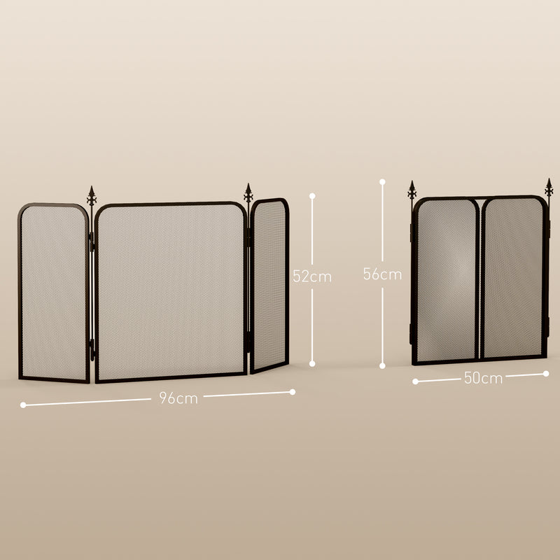 Parascintille con Antine 96x1,3x56 cm in Metallo Nero  