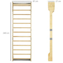 Spalliera Svedese da Palestra 78x27x240 cm 13 Barre in Legno di Faggio