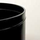 Cestino Gettacarte Ø38,5 cm in Metallo Nero Opaco 52L con Coperchio Girevole