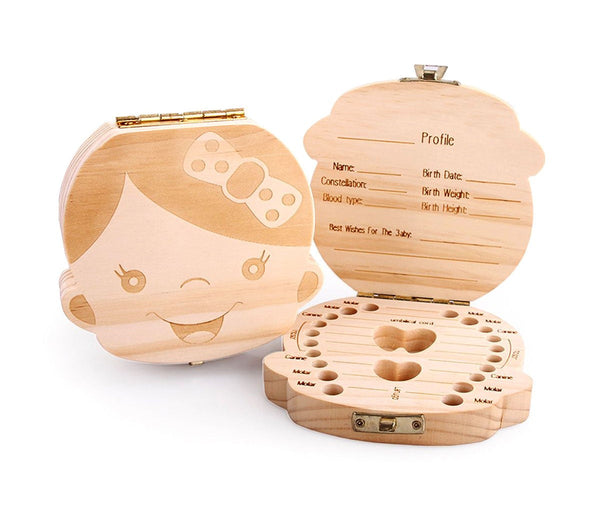 Boîte en bois pour dents de lait pour filles sconto