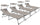 Lot de 4 Chaises Longues de Jardin Pliantes 193x59x30 cm en Aluminium et Textilène Taupe