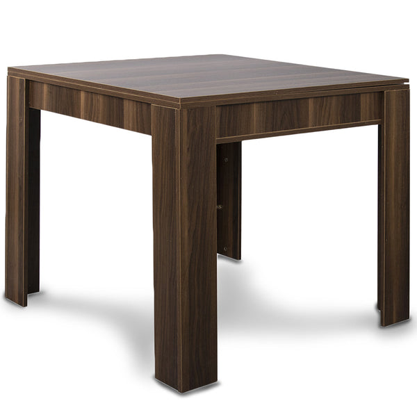 acquista Tavolo Allungabile da Pranzo Quadrato 90x90 cm Apertura a Libro in Legno Noce