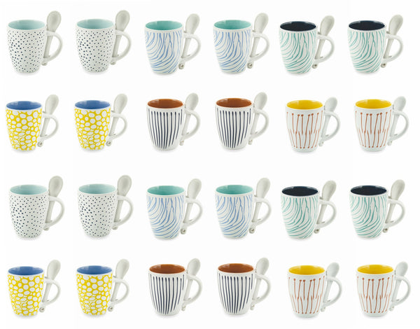 online Set de 24 tasses à café en grès Ø6x9 cm VdE Tivoli 1996 Marea