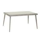 Tavolo da Giardino in Polyrattan Rettangolare 160x90x77cm Adila Melange Grigio