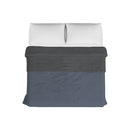 Trapuntino Estivo Double Face Effetto Water Washed in Poliestere Blu e Grigio Scuro Varie Misure