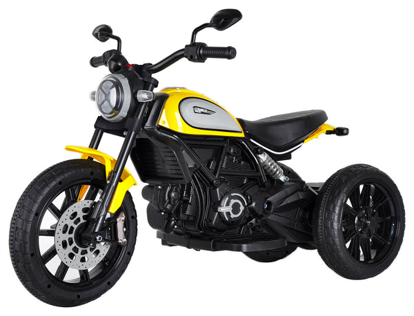 acquista Moto Elettrica per Bambini Licenza Ufficiale Ducati Scrambler 12V 3,5Ah Giallo