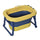 Baignoire Bébé 75,3x55,4x43 cm Antidérapante Pliable Jaune et Bleu