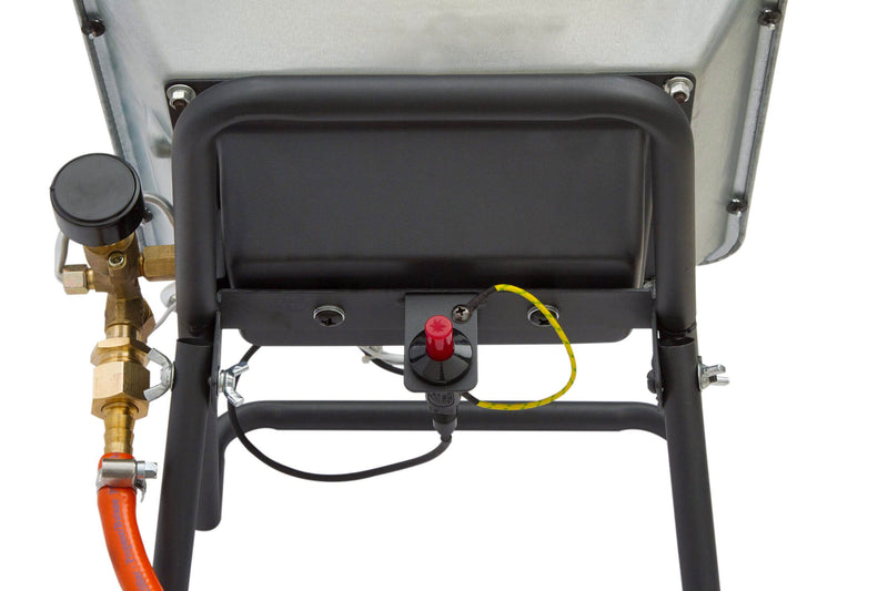 Stufa a Gas Gpl da Interno con Supporto 3,5kW Qlima FGHX145 Silver e Nero